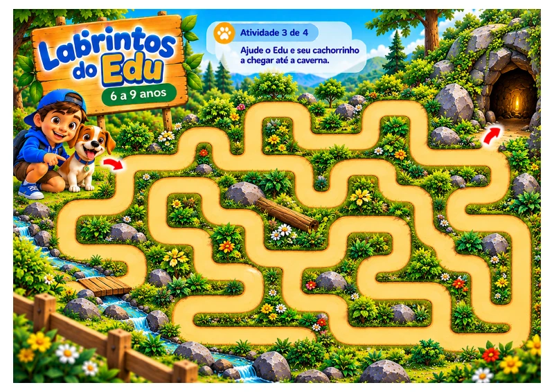 Prévia: Explorando a caverna — 6 a 9 anos